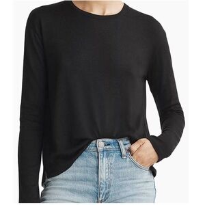 Rag & Bone Hudson Long Sleeve Black T-Shirt | L